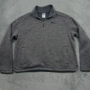 Cinch Sweater Womens Large Gray 1/4 Zip Fleece Casual Pockets Pullover